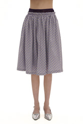 Plaid Pleated Faux Layered Skirt - COPPING THREADS - MOROMORO